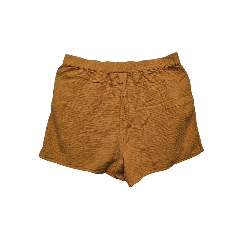 Universal Thread Gauze Pull On Shorts Boho High Rise Brown Mustard Womens Large